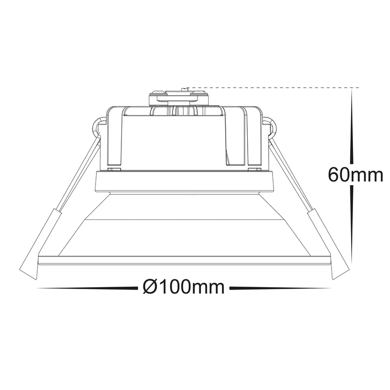 Havit Commercial Fixed Deep Dim to Warm Dali LED Downlight 1800K-3000K White 9W 240V IP54 - HCP-81341919