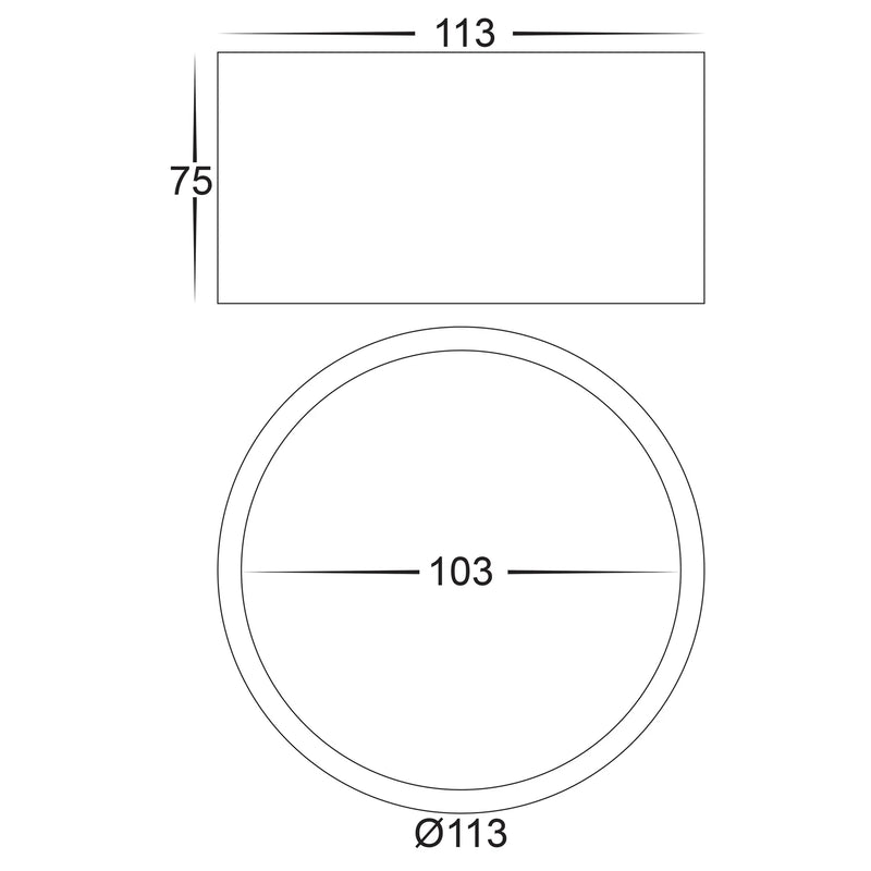 Havit Commercial Dali Dimmable Surface Mounted LED Downlight Tri- Black 12W 240V IP54 - HCP-8921204