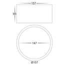 Havit Commercial Dali Dimmable Surface Mounted LED Downlight Tri- Black 18W 240V IP54 - HCP-8921804