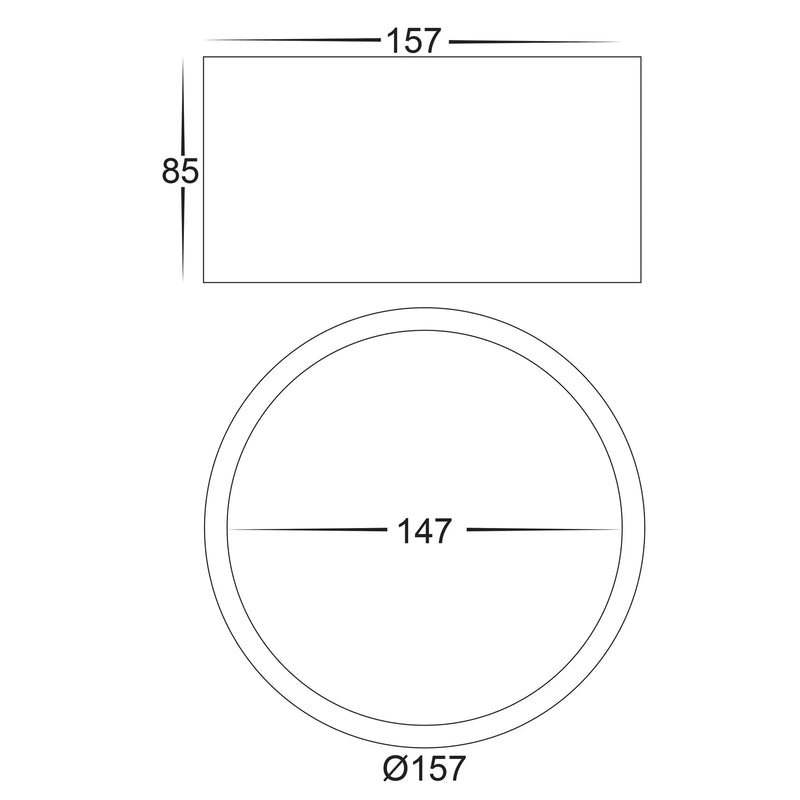 Havit Commercial Dali Dimmable Surface Mounted LED Downlight Tri- Black 18W 240V IP54 - HCP-8921804