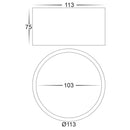 Havit Commercial Dali Dimmable Surface Mounted LED Downlight Tri- White 12W 240V IP54 - HCP-8931204 