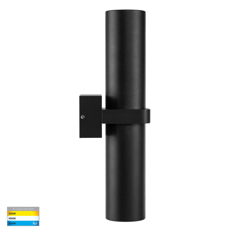 Havit Luz Single Up & Down Pillar Wall Lights Tri- Black 2x3/5/7W 240V IP65 - HV10291T