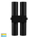 Havit Luz Double Up & Down Pillar Wall Lights Tri- Black 4x 3/5/7W 240V IP65 - HV10292T