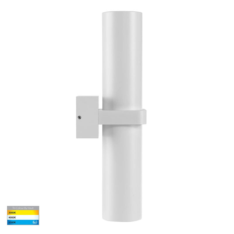 Havit Luz Single Up & Down Pillar Wall Lights Tri- White 2x3/5/7W 240V IP65 - HV10391T