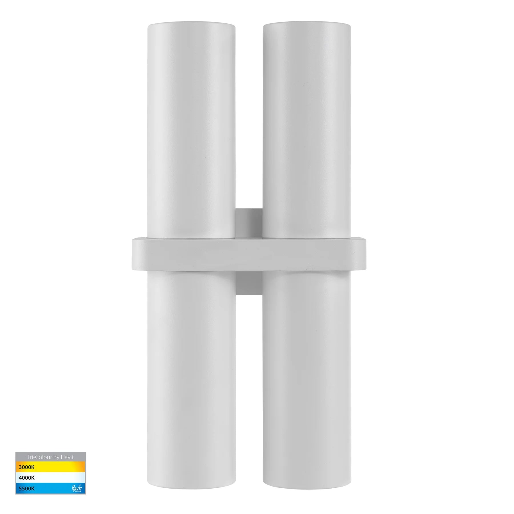 Havit Luz Double Up & Down Pillar Wall Lights Tri- White 4x3/5/7W 240V IP65 - HV10392T