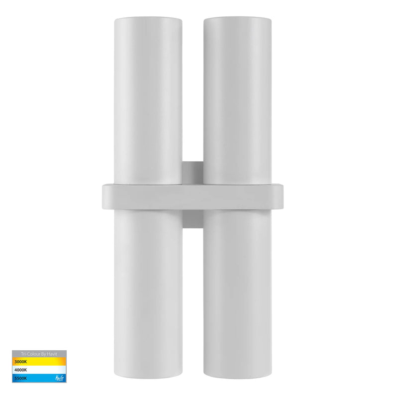 Havit Luz Double Up & Down Pillar Wall Lights Tri- White 4x3/5/7W 240V IP65 - HV10392T