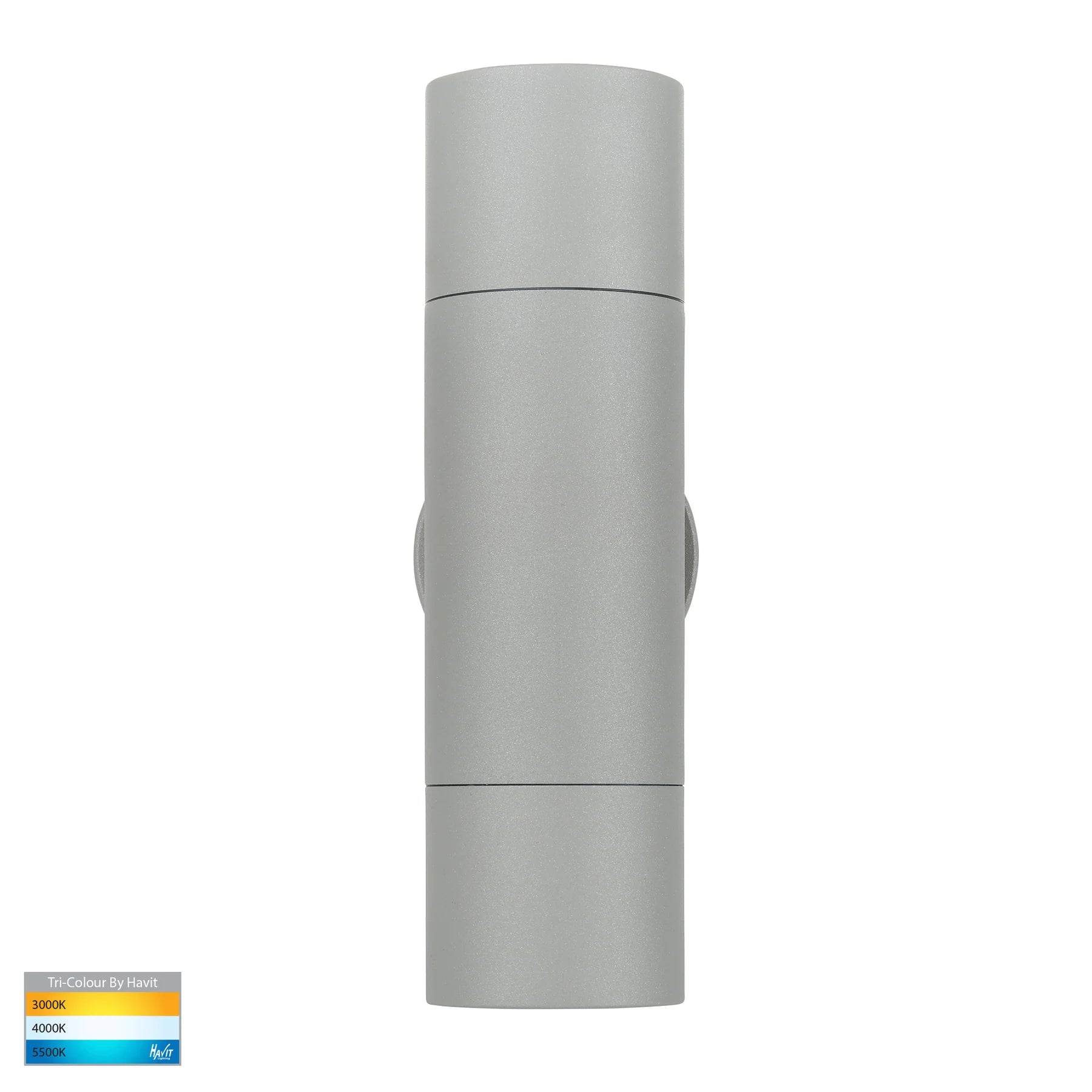 Havit Tivah Up & Down Pillar Exterior Wall Lights Tri - Silver 2x3/5/7W / 2x5W 12V/240V IP65 - HV1045T-HV1047T