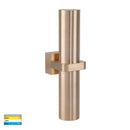 Havit Luz Single Up & Down Pillar Wall Lights Tri- Solid Brass 2x3/5/7W 240V IP65 - HV10591T