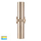 Havit Luz Single Up & Down Pillar Wall Lights Tri- Solid Brass 2x3/5/7W 240V IP65 - HV10591T