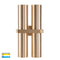 Havit Luz Double Up & Down Pillar Wall Lights Tri- Solid Brass 4x3/5/7W 240V IP65 - HV10592T