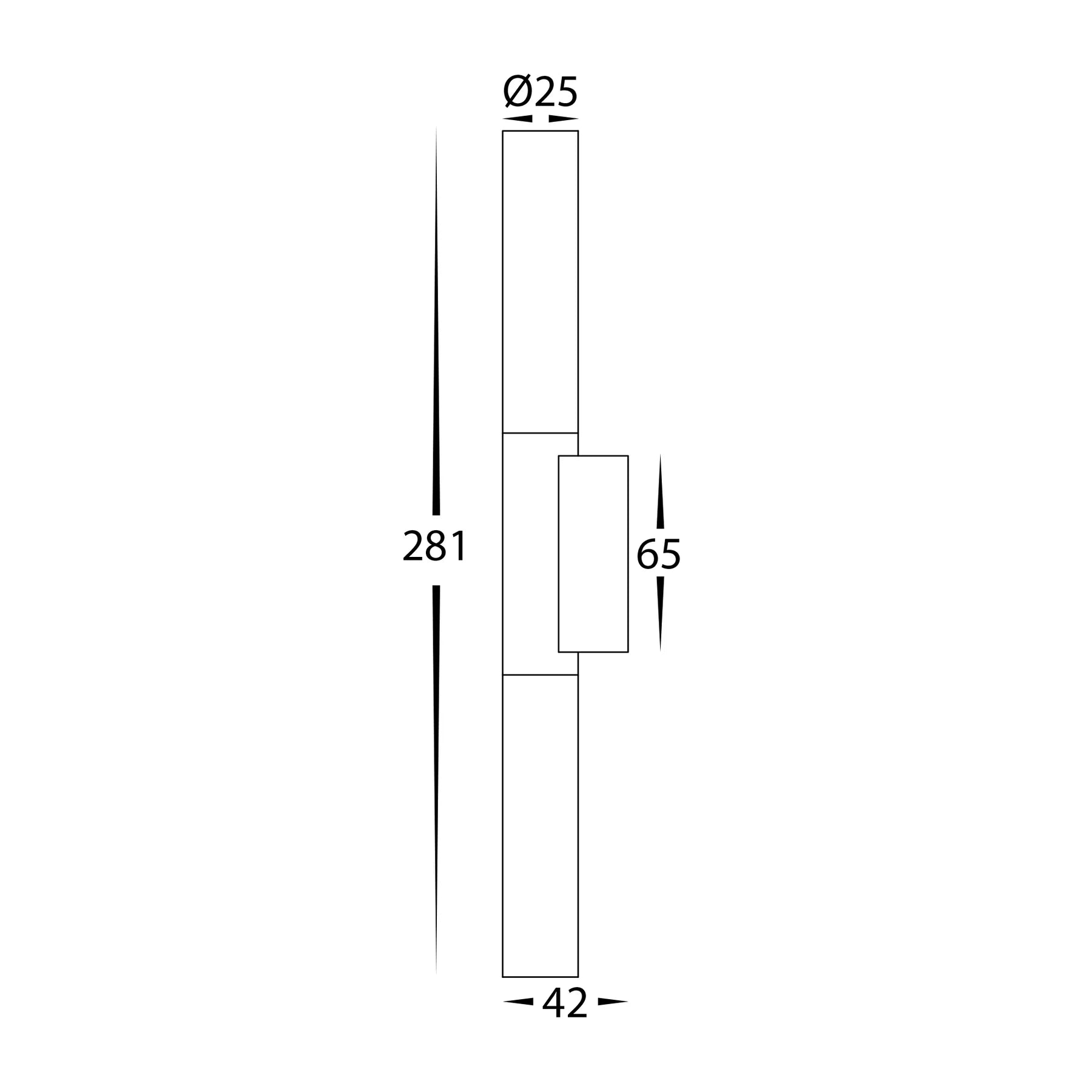 Havit Akril 2 Light Exterior Wall Light Tr-Aluminium Black 2x3W 12V IP65- HV10922T-BLK