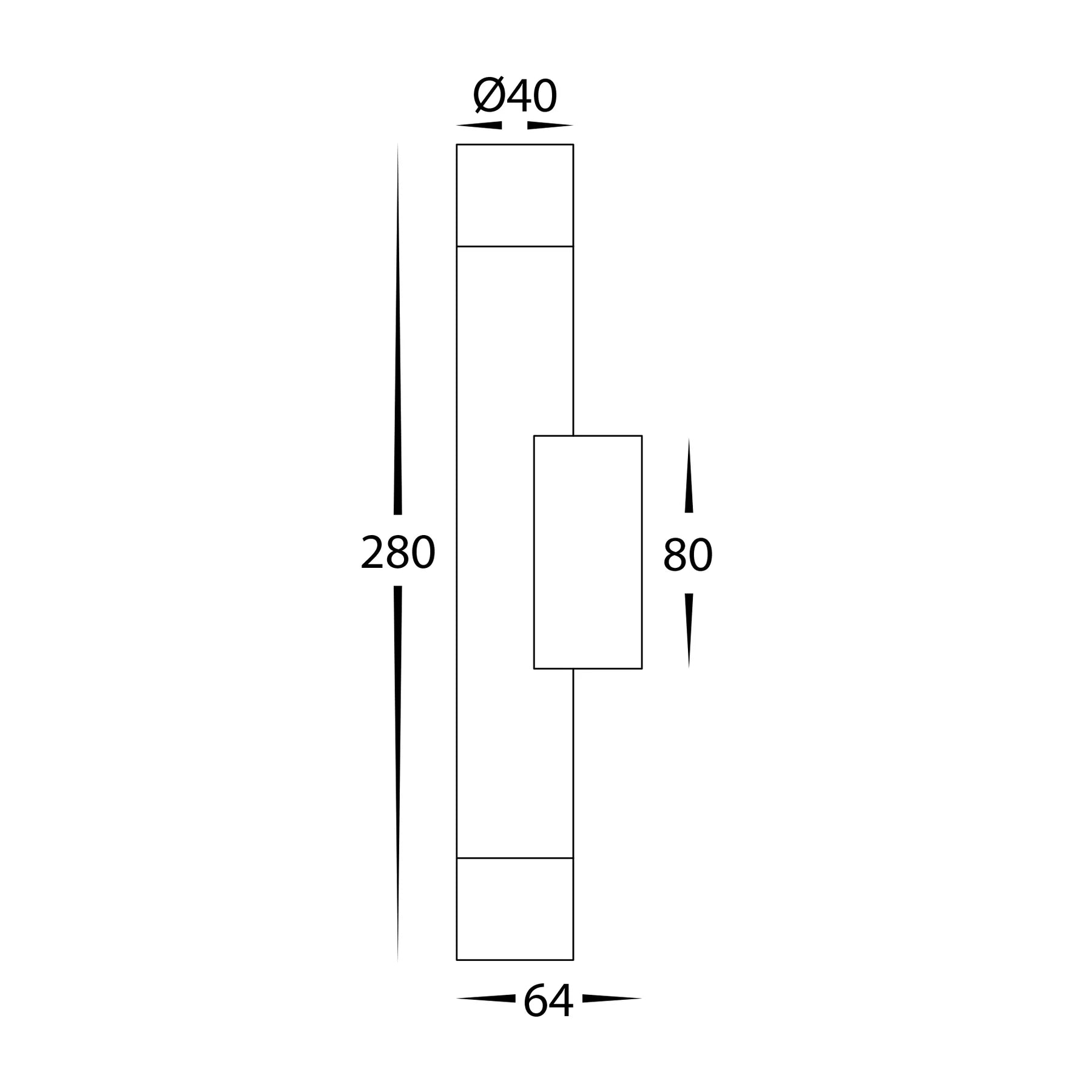 Havit Dugo Up & Down Exterior Wall Lights Tri- Aluminium White 2x3W 240V IP65- HV10393T