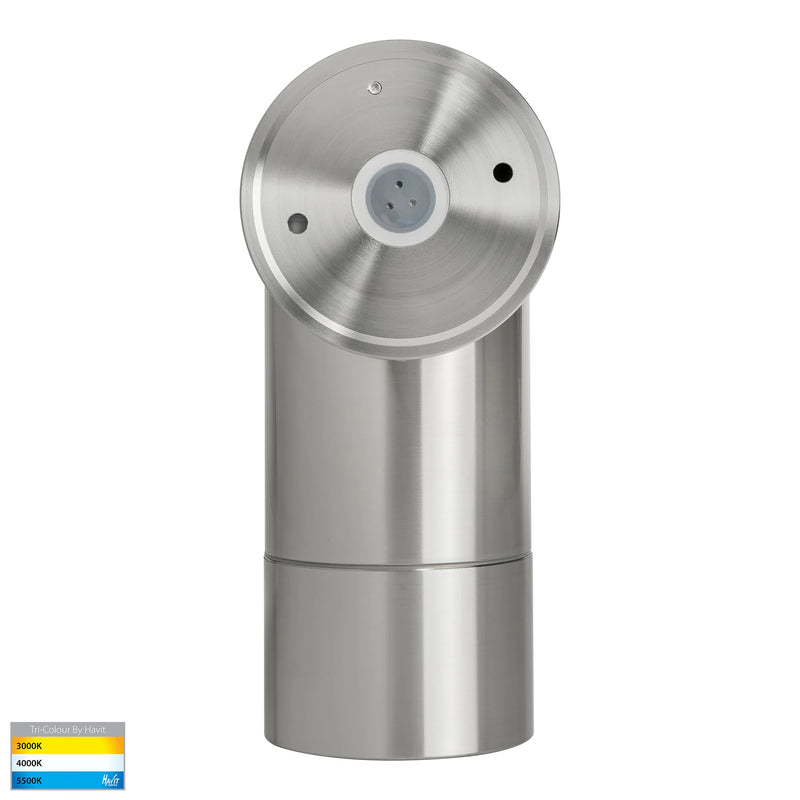 Havit Maxi Tivah Single Adjustable Pillar Exterior Wall Lights Tri - 316 Stainless Steel 12W 240V IP65 - HV1208T - Havit Lighting