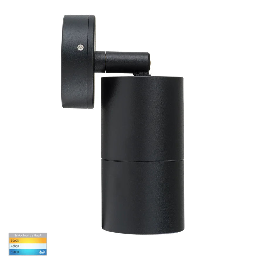 Havit Tivah Single Adjustable Pillar Exterior Wall Lights Tri - Black 3/5/7W 240V IP65  - HV1225T-HV1227T