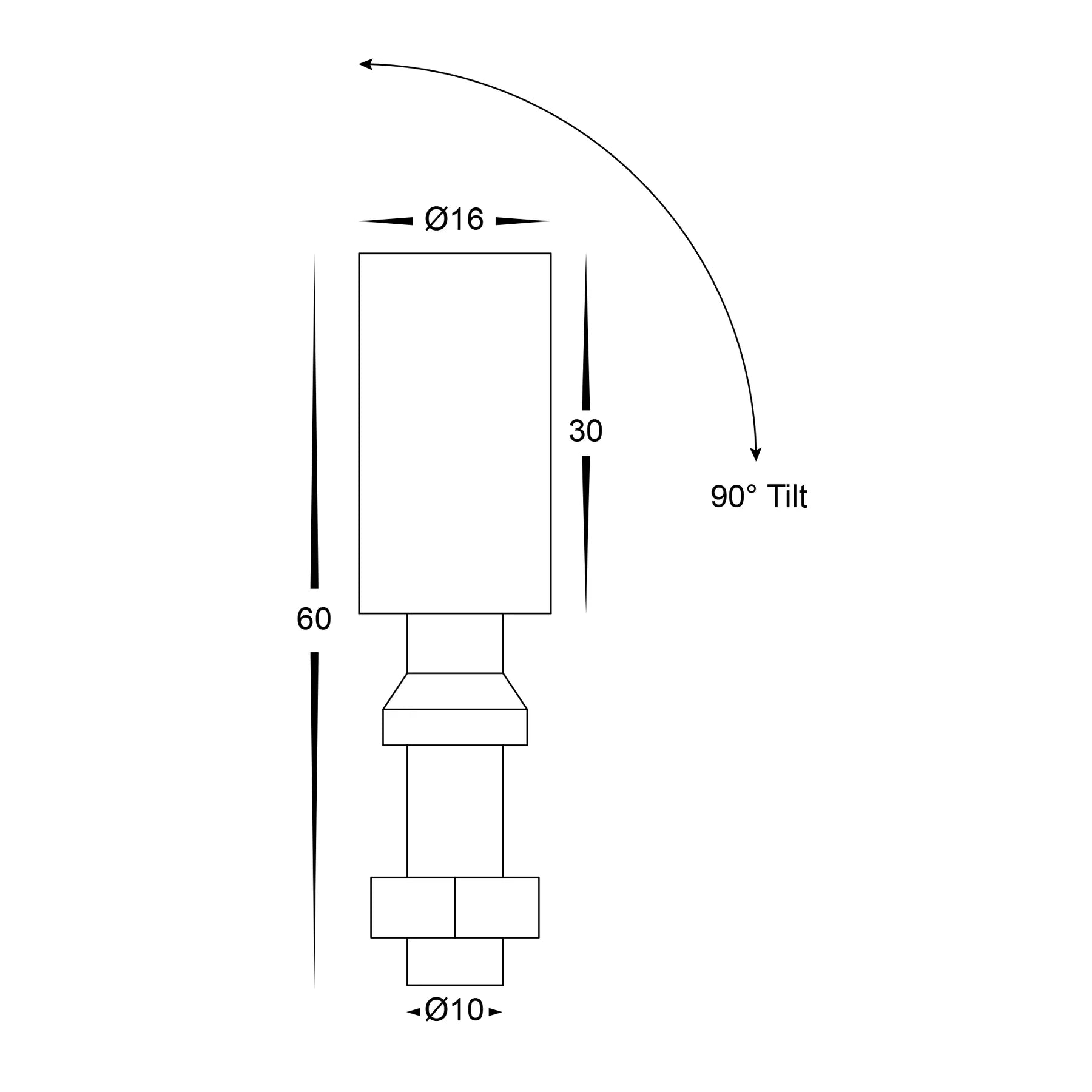 Havit Spar Single Adjustable Garden Spike Light Tri- White 0.5W 12V IP65 - HV1433T-WHT