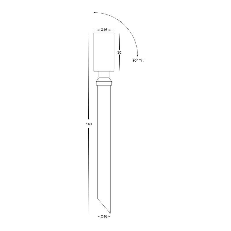 Havit Spar Single Adjustable Garden Spike Light Tri - White 0.5W 12V IP65 - HV1433T-WHT - Havit Lighting