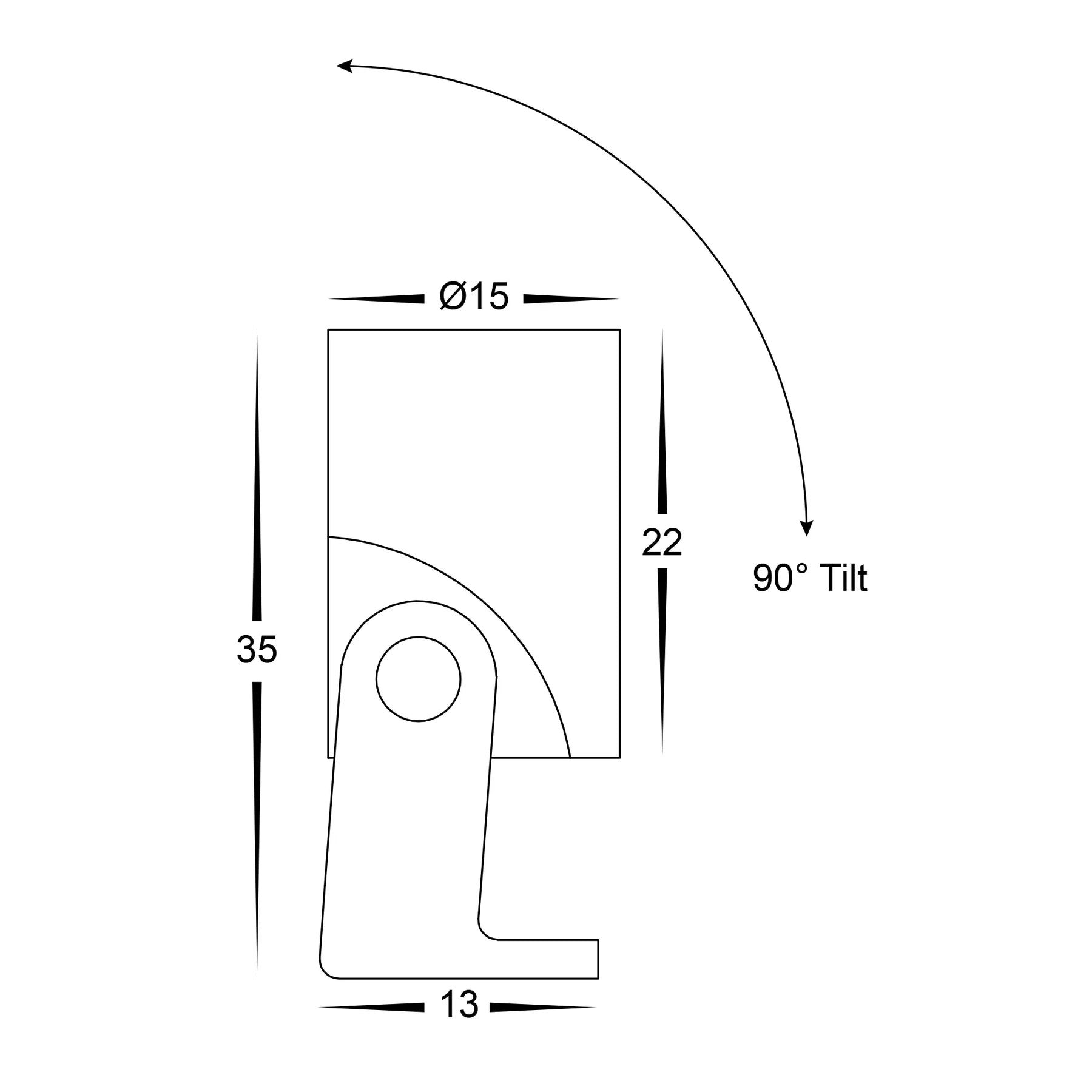 Havit Spar Single Adjustable Garden Spike Light Tri- White 0.5W 12V IP65 - HV1434T-WHT