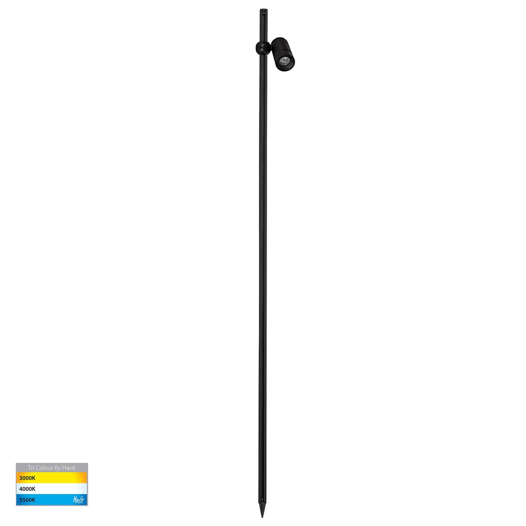 Havit Lille 1500mm Garden Spike Lights Tri- Black 2.5W 12/24V IP65- HV1441T-1-BLK 