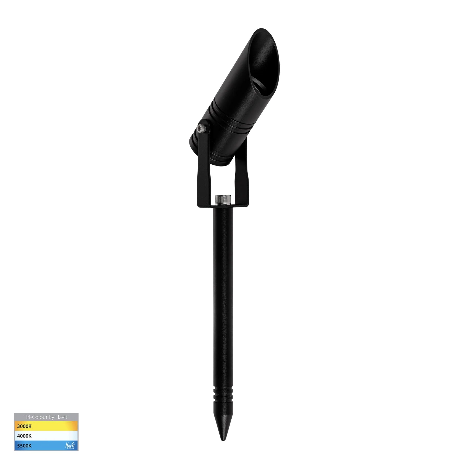 Havit Napa Garden Spike Spotlights Tri- Aluminium Black 5W 12V IP65- HV1445T-BLK