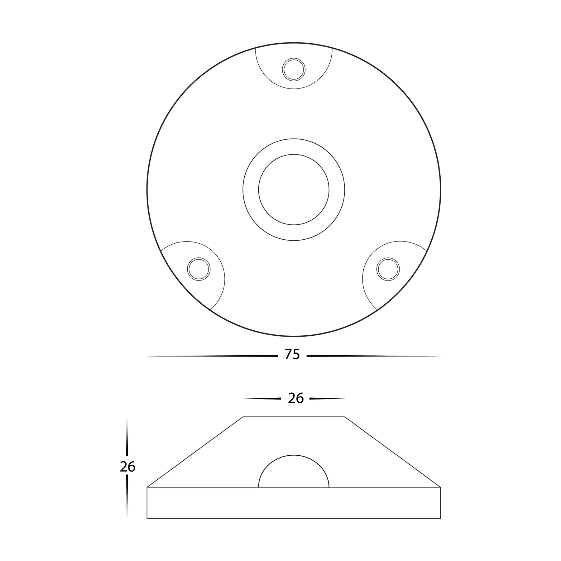 Havit Surface Mounted Base Accessories Antique Brass - HV145-AB-BASE 