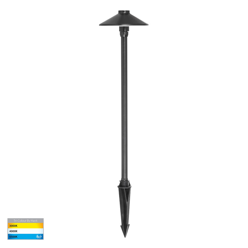 Havit Polari Garden Spike Light Tri - Antique Brass 3W 12V IP65 - HV1452T-AB - Havit Lighting