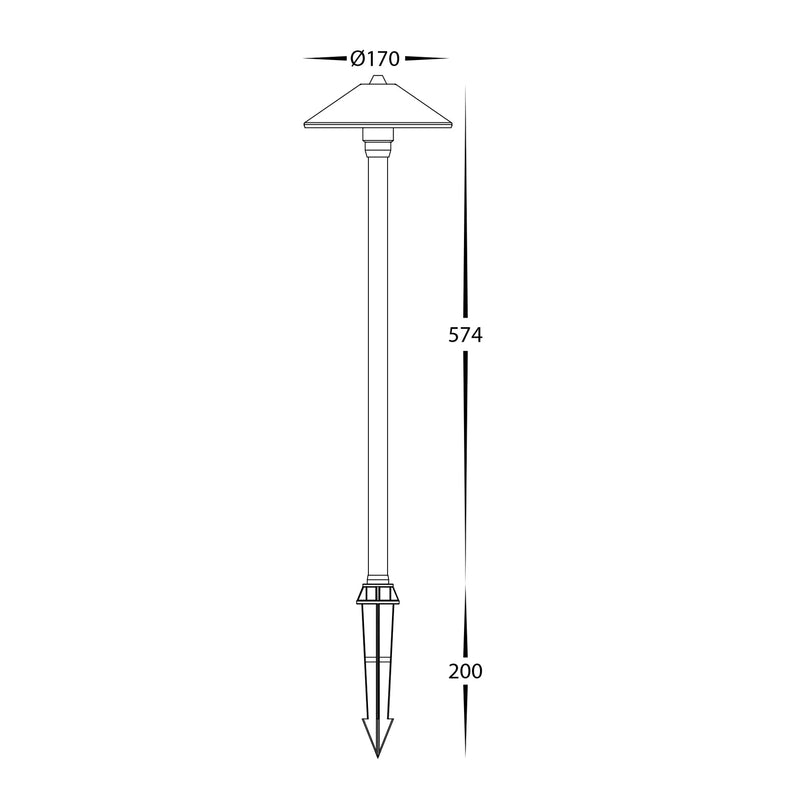 Havit Bitta Garden Spike Light Tri - Black 3W 12V IP65 - HV1453T-BLK - Havit Lighting