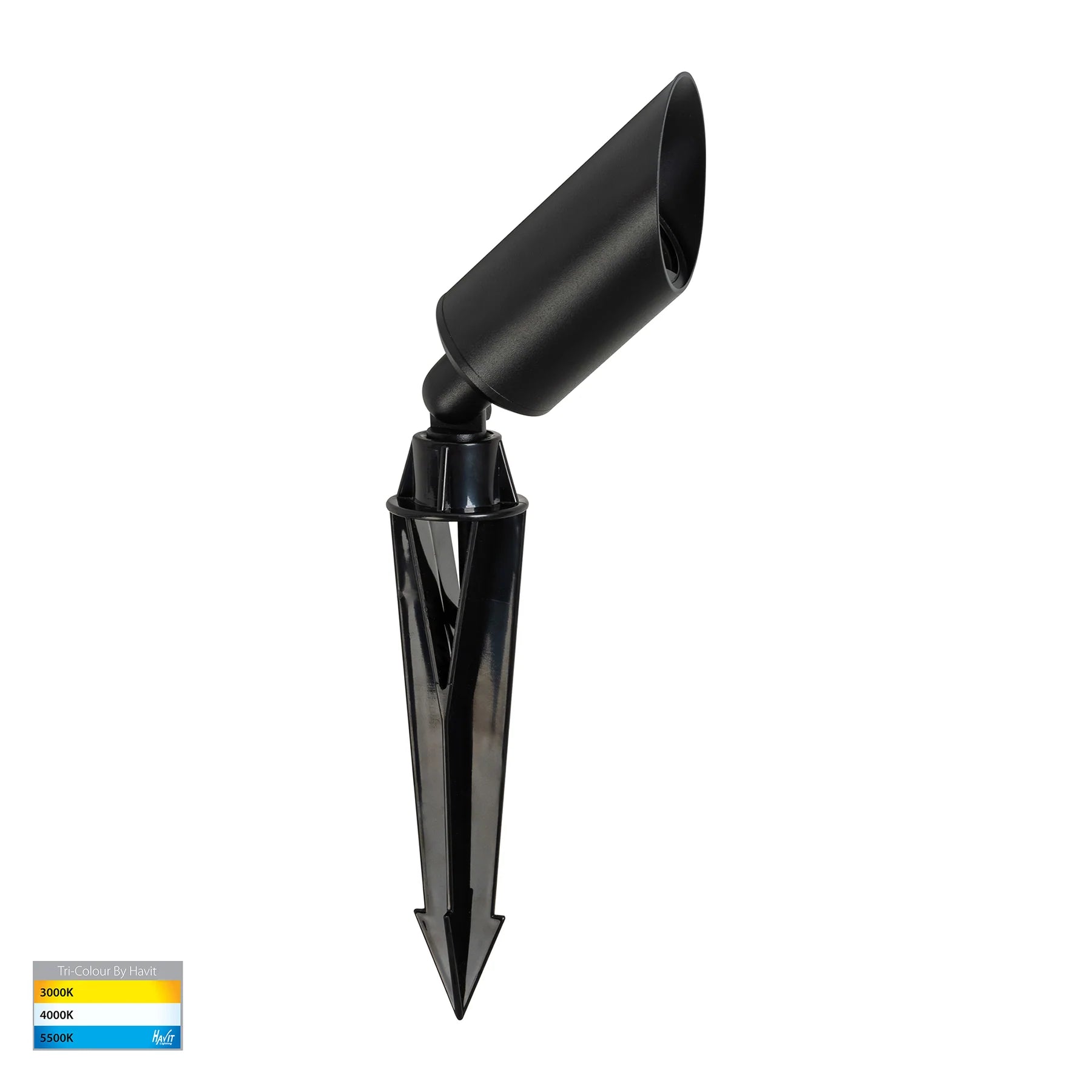 Havit Shawl Garden Spike Lights Tri- Black 5W 12V IP54 - HV1458T-BLK