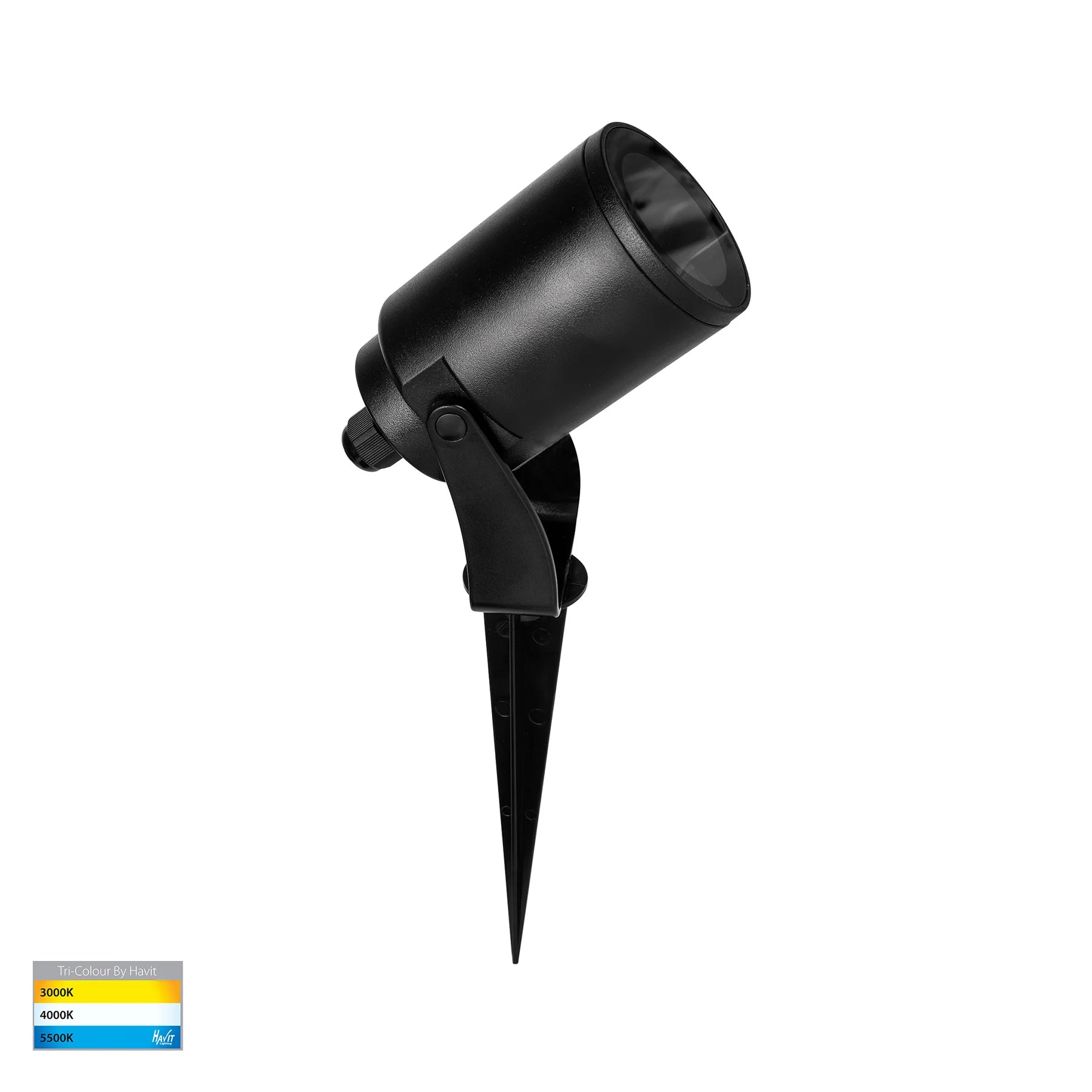 Havit Niso Polycarbonate Garden Spike Lights Tri- Black 5W 12V IP65- HV1482T-BLK
