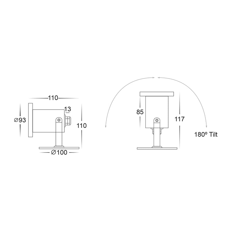 Havit Onder LED Pond Lights Garden Step and Uplights Tri - Solid Brass 5W 12V IP68 - HV1491T-BR