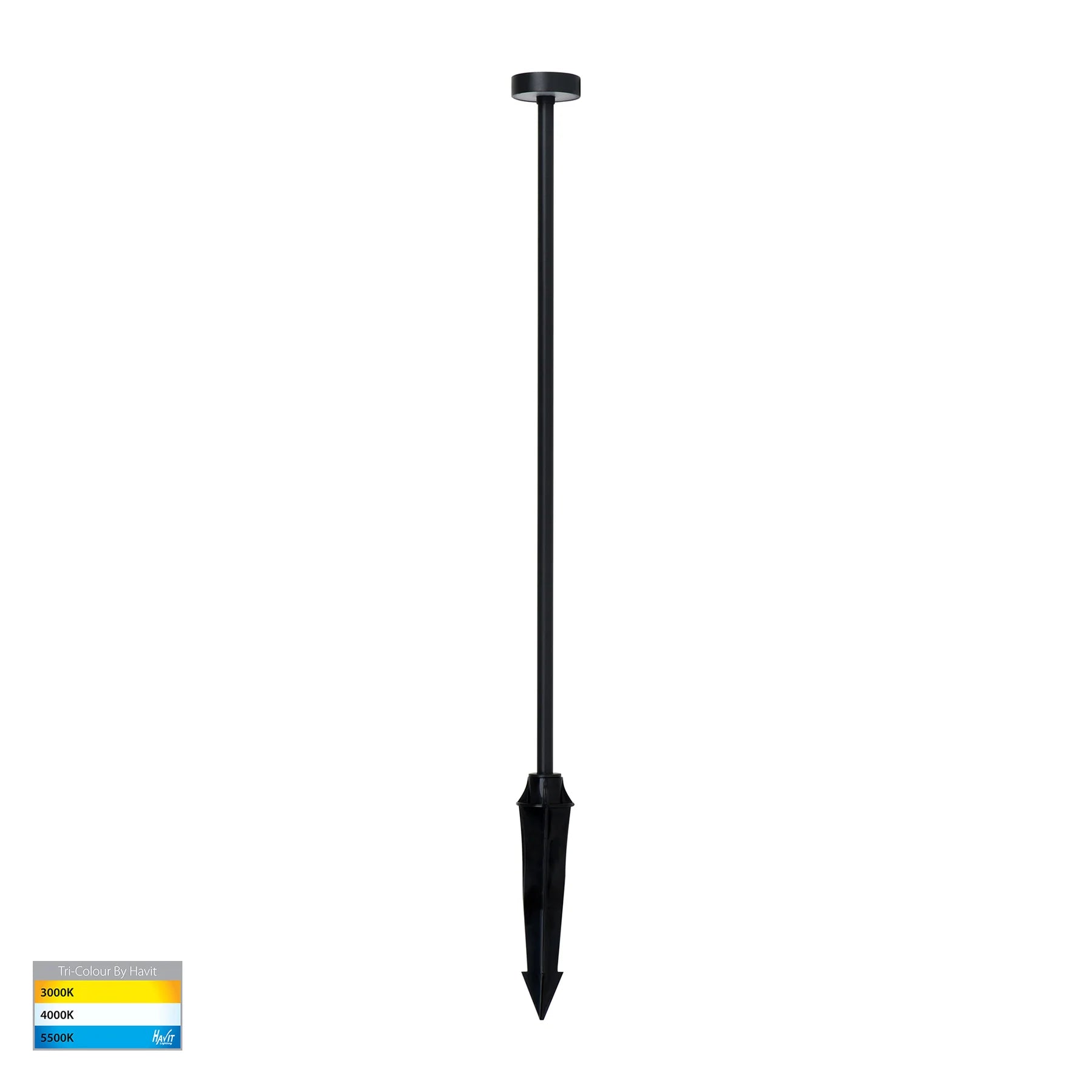 Havit Vertex Garden Spike Lights Tri- Aluminium Black 3W 24V IP65- HV1512T-BLK-24V 