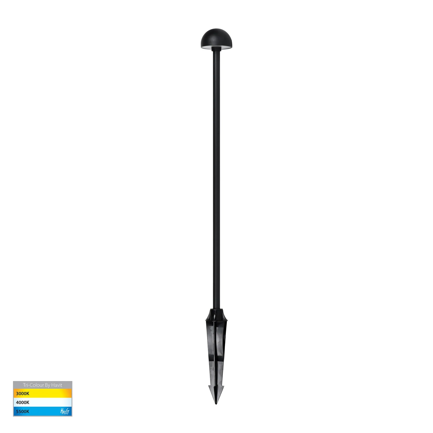 Havit Madna Garden Spike Lights Tri- Aluminium Black 3W 24V IP65- HV1513T-BLK-24V