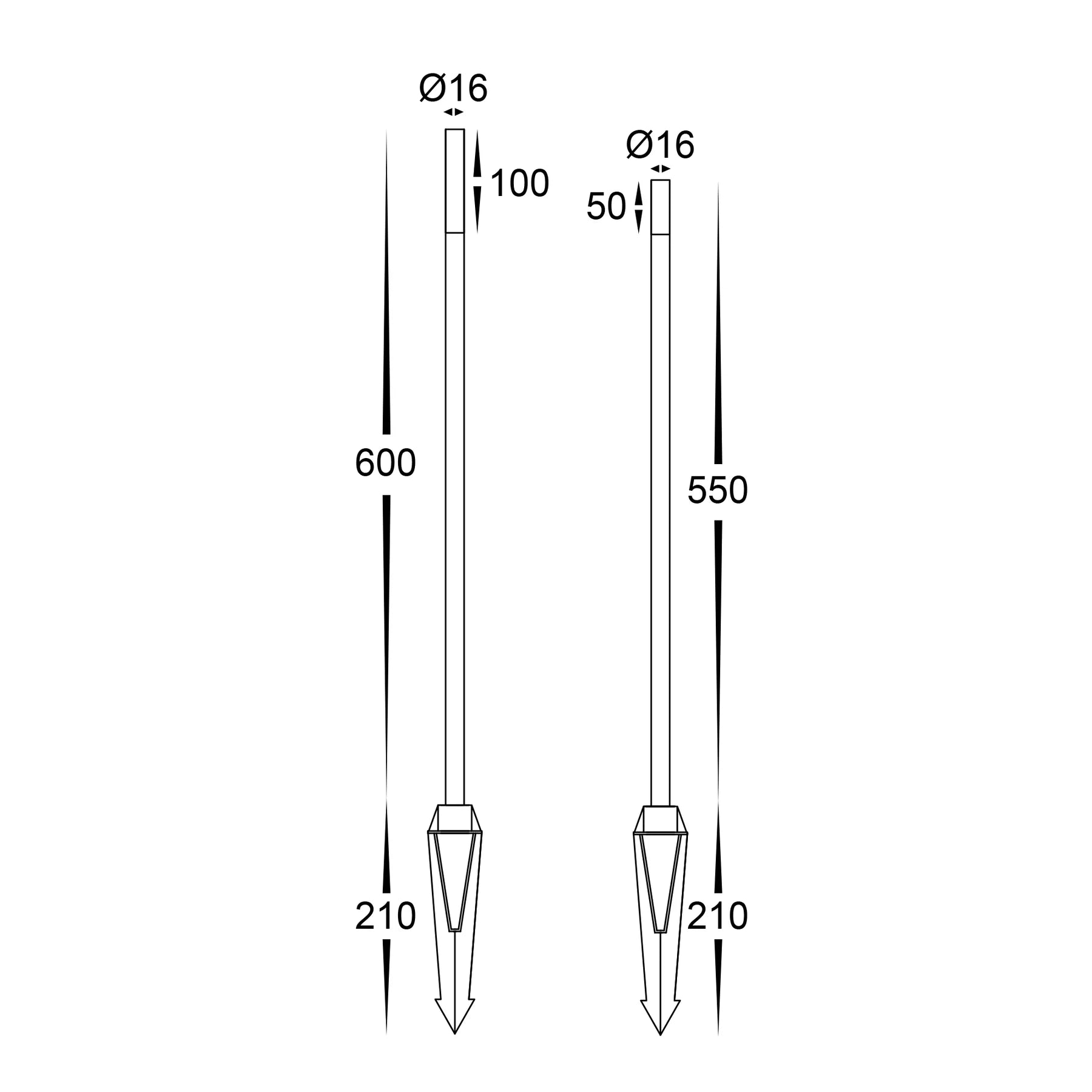 Havit Drique Garden Spike Lights 3000K-5000K Aluminium Black 1W 24V IP65- HV1514CCT-BLK-24V