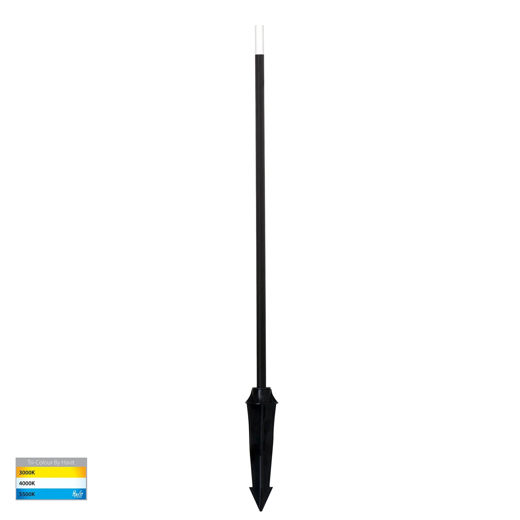 Havit Drique Garden Spike Lights Tri- Aluminium Black 1W 24V IP65- HV1514T-BLK-24V