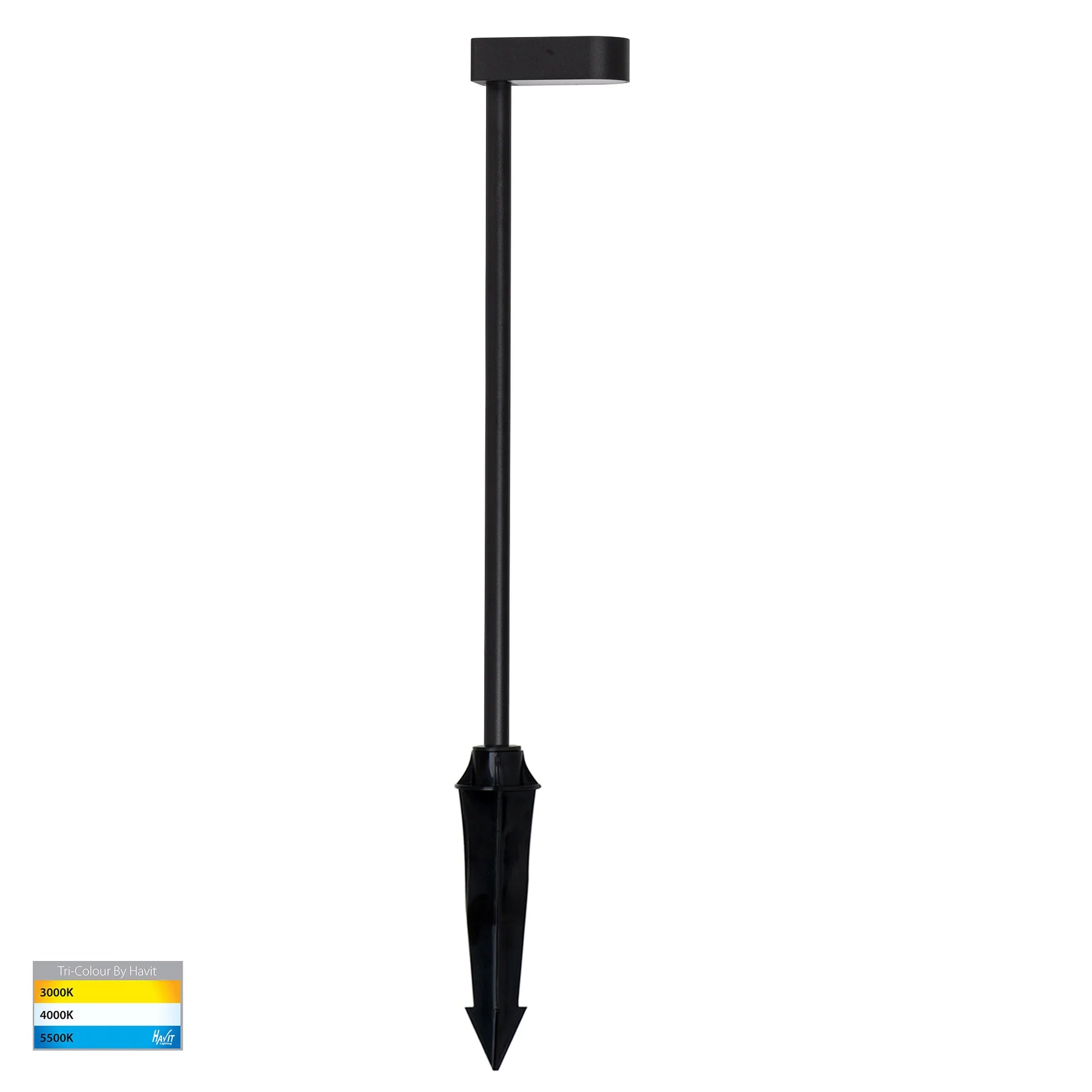 Havit Lindri Garden Spike Lights Tri- Aluminium Black 5W 24V IP65- HV1517T-BLK-24V