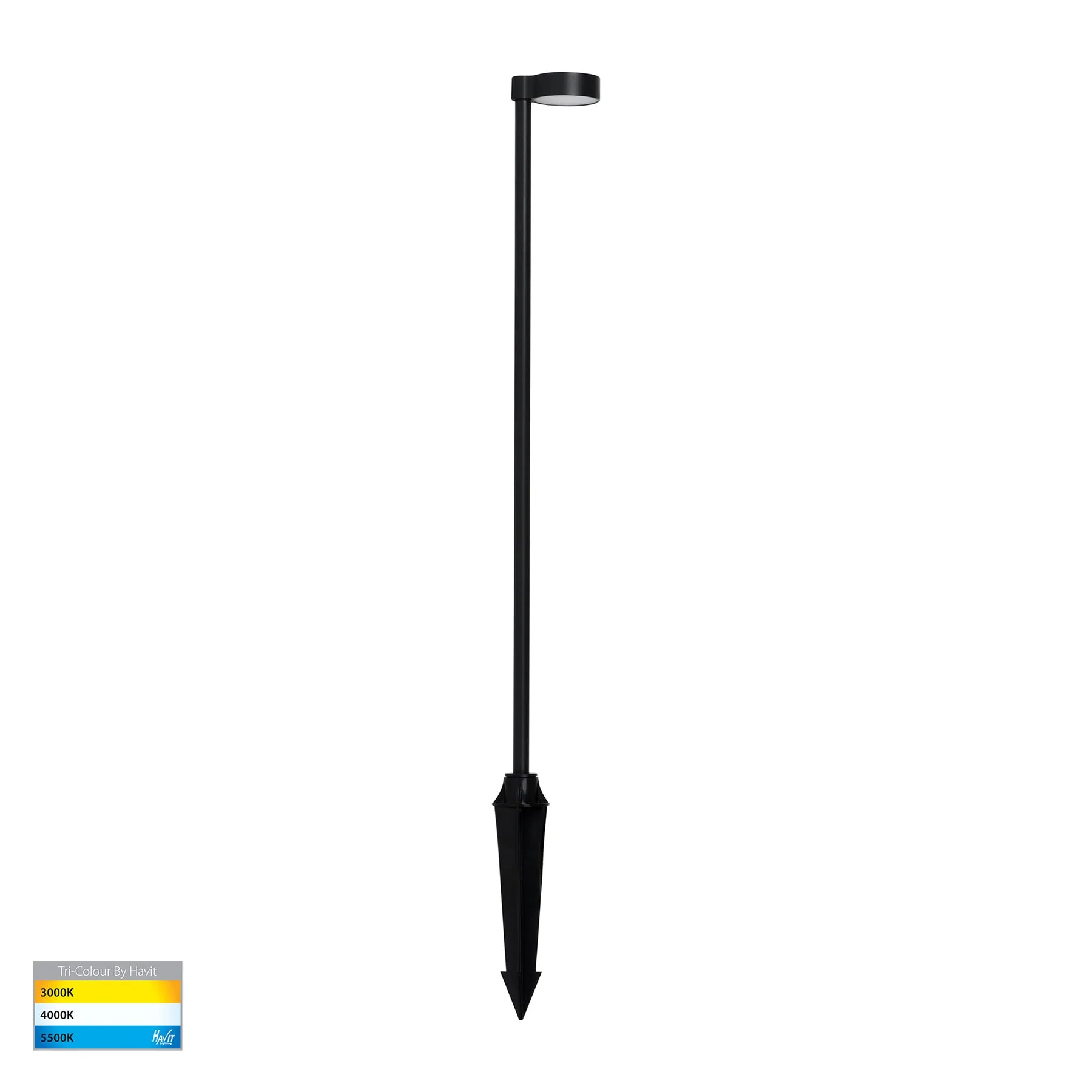 Havit Liueg Garden Spike Lights Tri- Aluminium Black 3W 24V IP65- HV1521T-BLK-24V