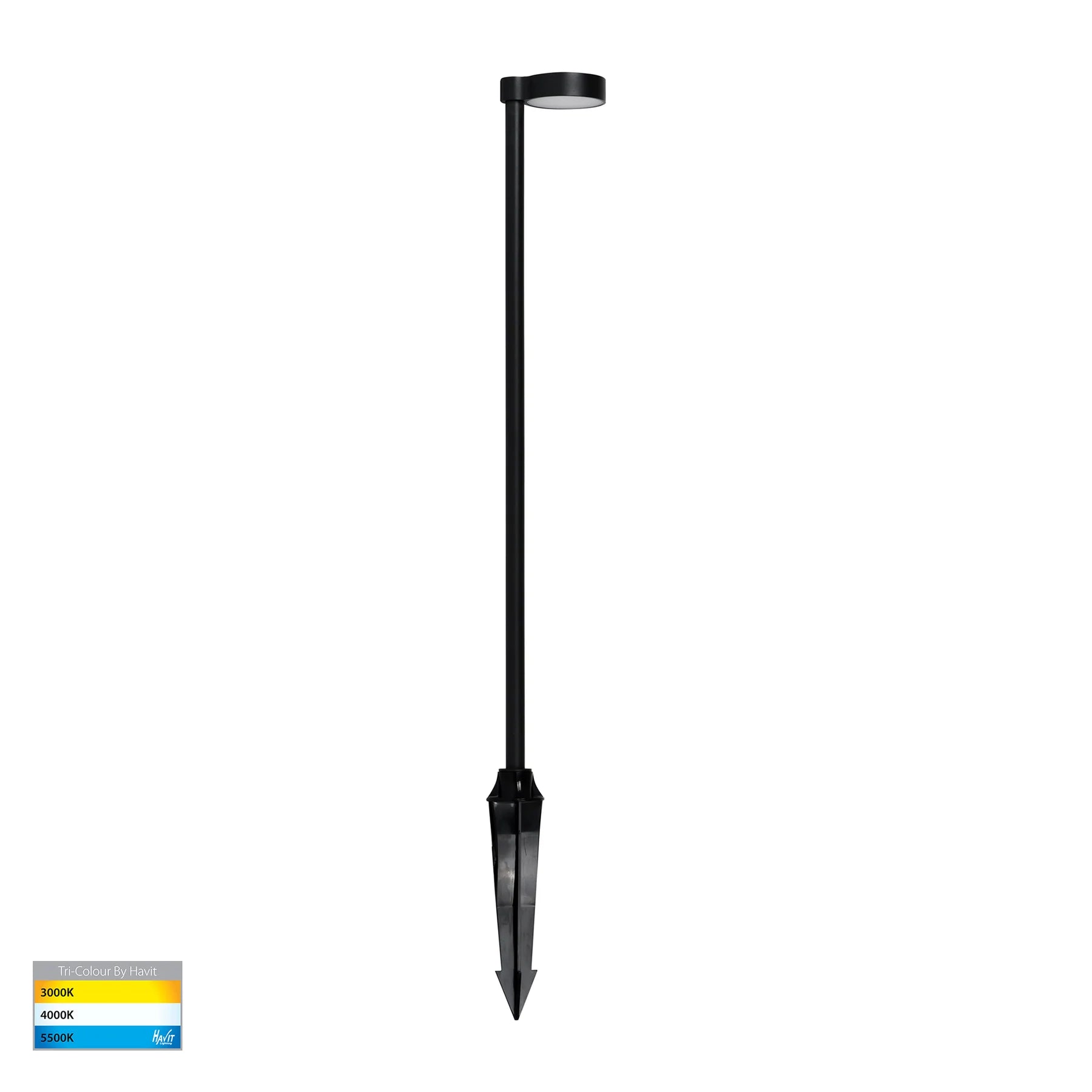 Havit Liueg Garden Spike Lights Tri- Aluminium Black 5W 24V IP65- HV1522T-BLK-24V