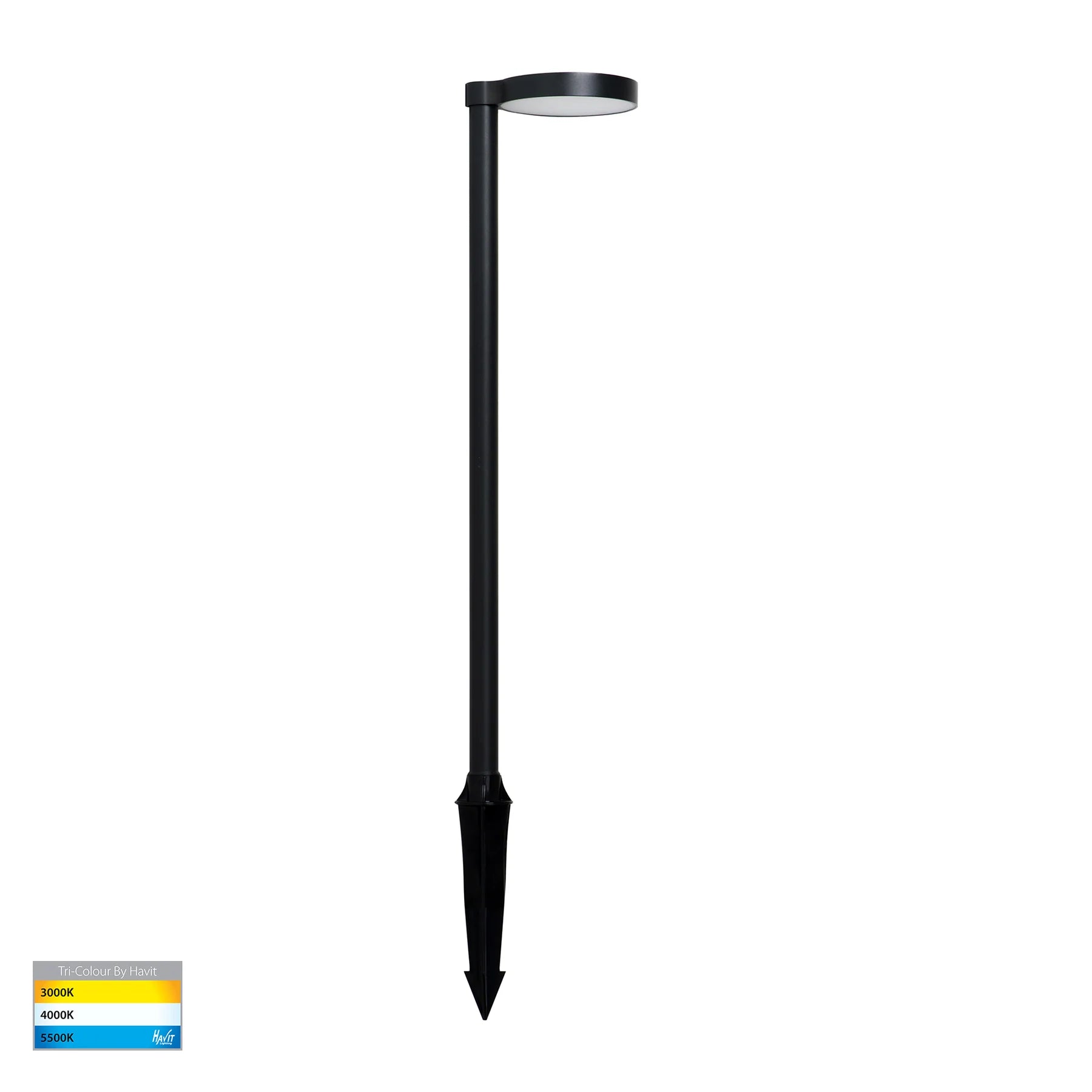 Havit Liueg Garden Spike Lights Tri- Aluminium Black 7W 24V IP65- HV1523T-BLK-24V 