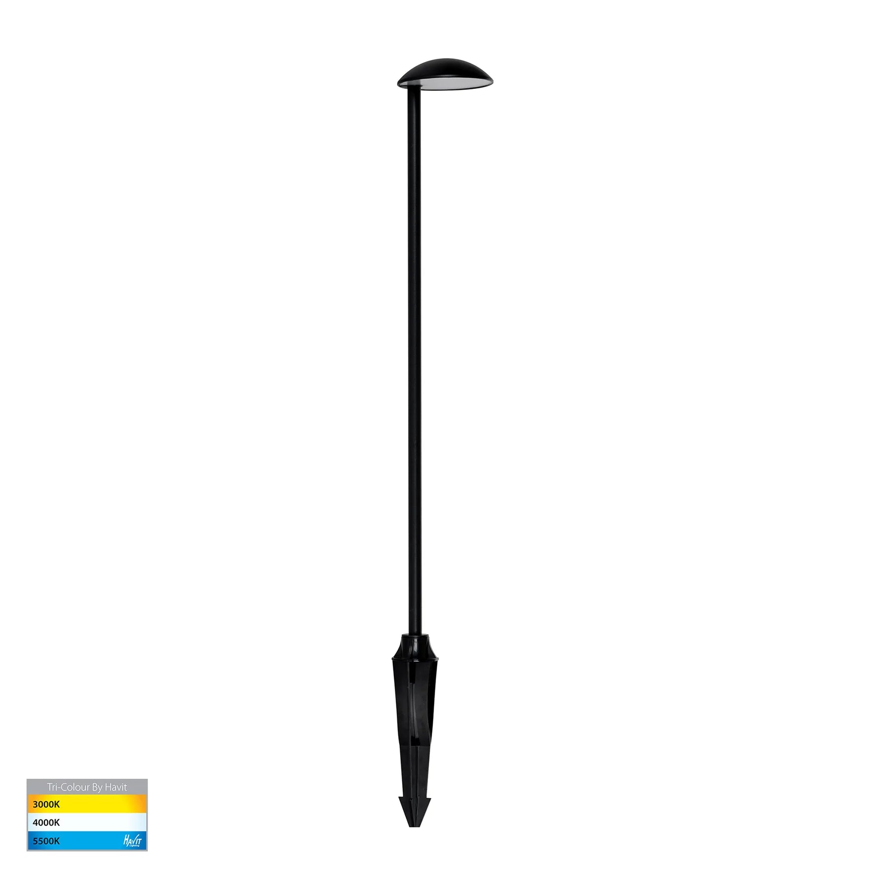 Havit Konoa LED Bollard Garden Spike Lights Tri- Aluminium Black 3W 24V IP65- HV1524T-BLK-24V