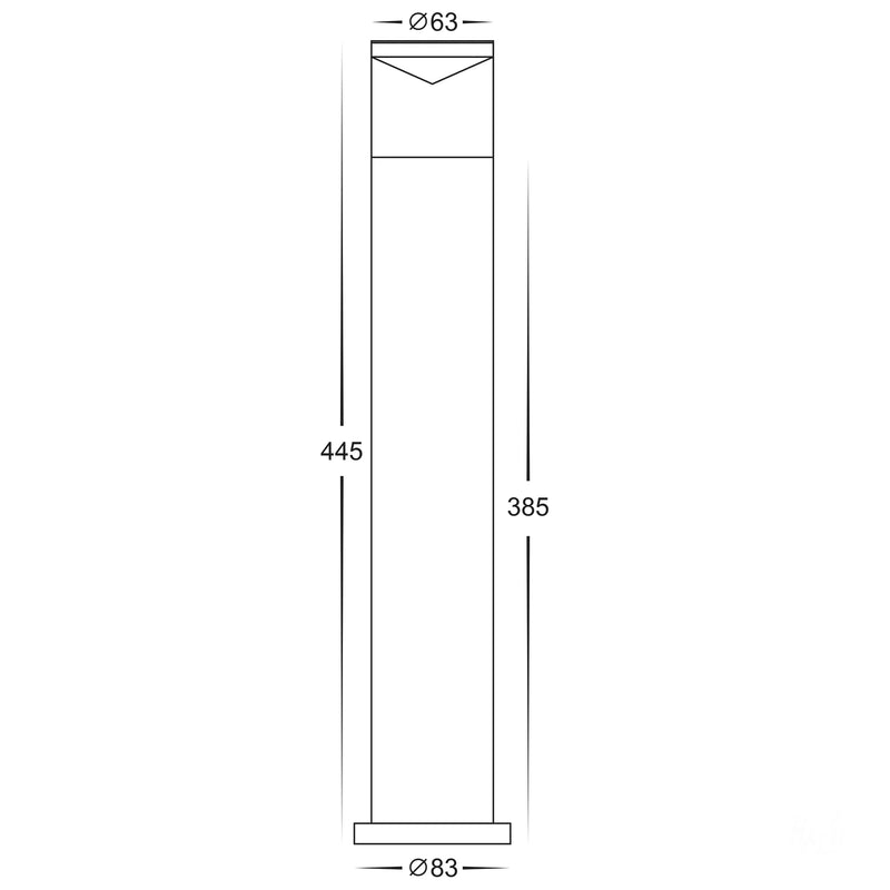 Havit Highlite LED Bollard Tri - Black 5W 12/240V IP54 - HV1601T-BLK, HV1602T-BLK - Havit Lighting