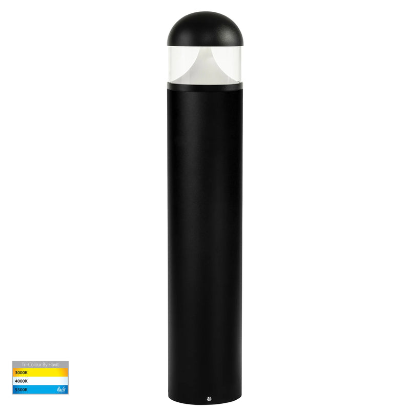 Havit Divad 650mm LED Bollards Tri- Black 12W 24V/240V IP65 - HV1632T-BLK-RND