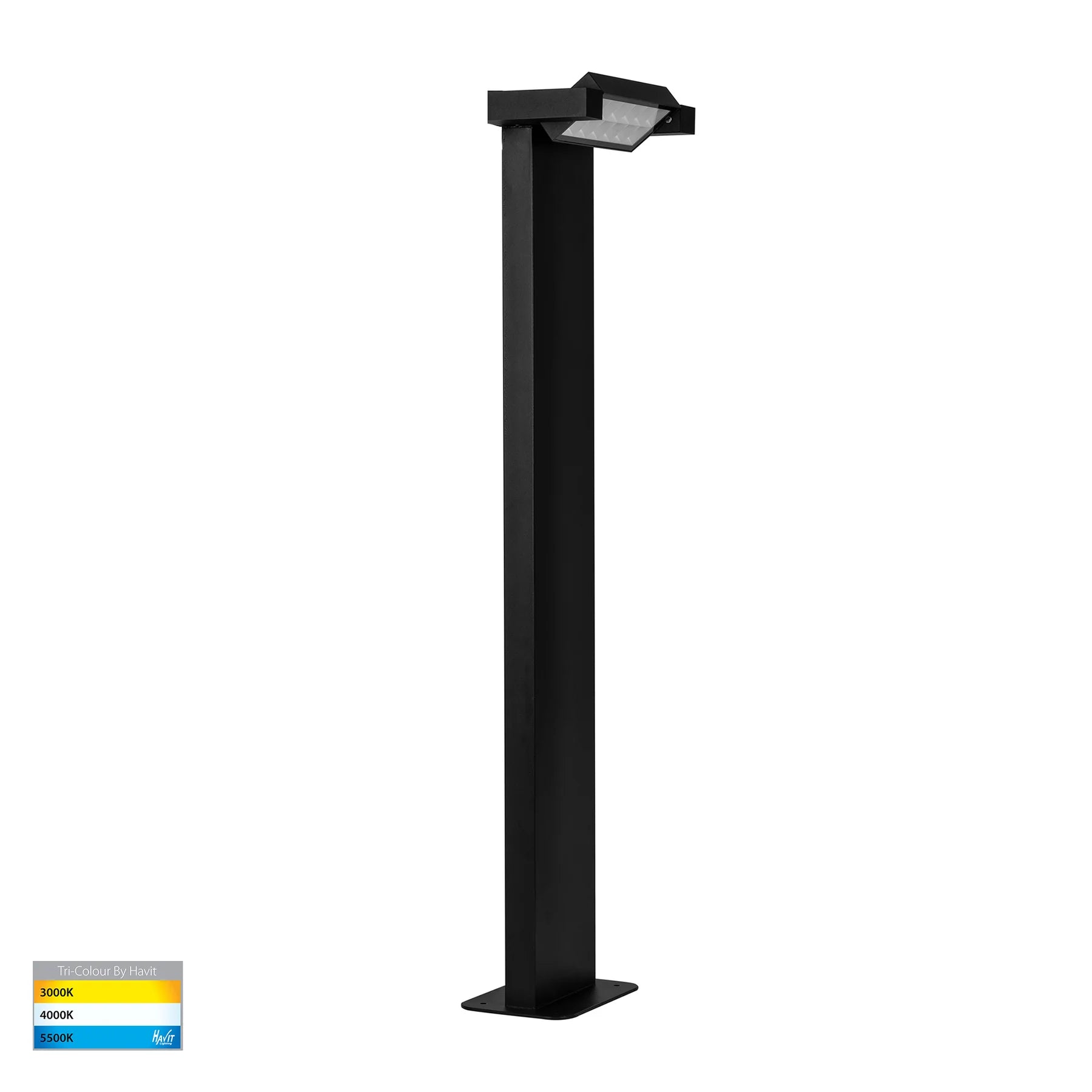Havit Locu Single Adjustable LED Bollards Tri- Black 12W 240V IP65- HV1634T-BLK-240V 