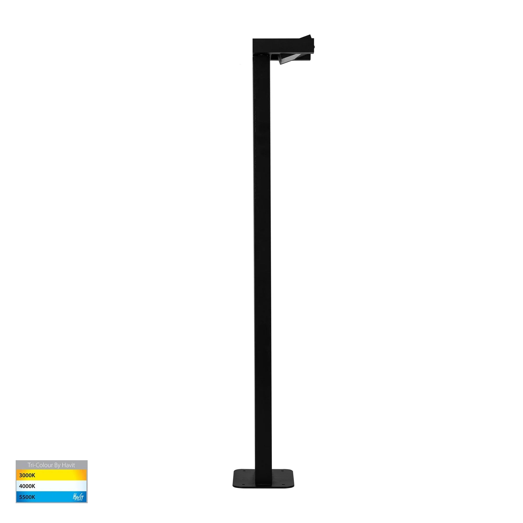 Havit Locu Single Adjustable LED Bollards Tri- Black 12W 240V IP65- HV1634T-BLK-240V 