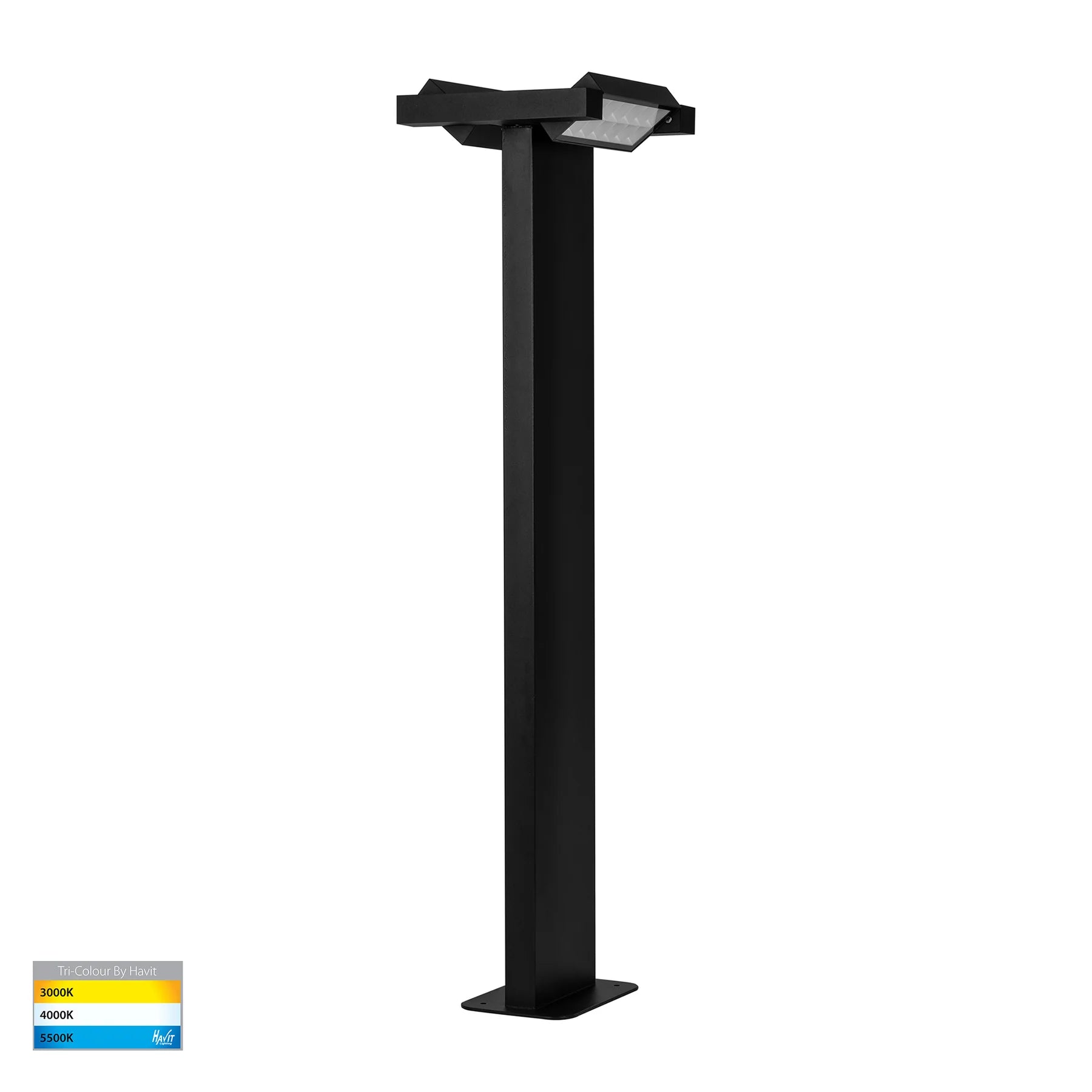 Havit Locu Double Adjustable LED Bollards Tri- Black 2x10W 240V IP65- HV1635T-BLK-240V