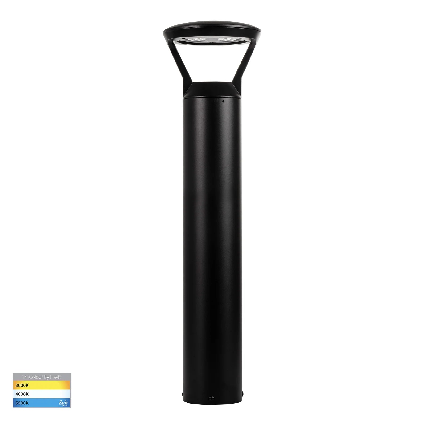 Havit Thema 975mm Round LED Bollards Tri- Aluminium Black 18W 24V/240V IP65- HV1643T-BLK-240V | HV1643T-BLK-24V