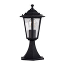 Havit Fibra 363mm 6 Panel Pillar Bollard Light 2700K Aluminium Black 240V IP44- HV1652W-BLK