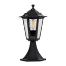 Havit Fibra 363mm 6 Panel Pillar Bollard Light 2700K Aluminium Black 240V IP44- HV1652W-BLK