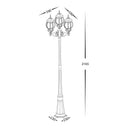 Havit Trener Aluminium Coach 3 Light Post Light 2700K Black 3x9W 240V IP44 - HV1673W-BLK