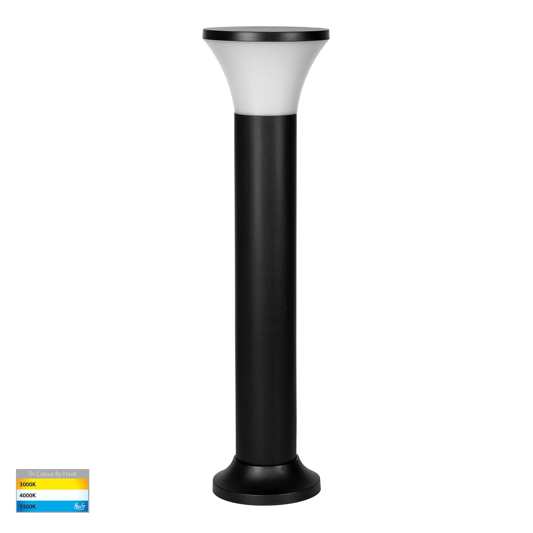 Havit Favara Polycarbonate LED Bollards Tri- Black 9W 240V IP65- HV1681T-BLK 