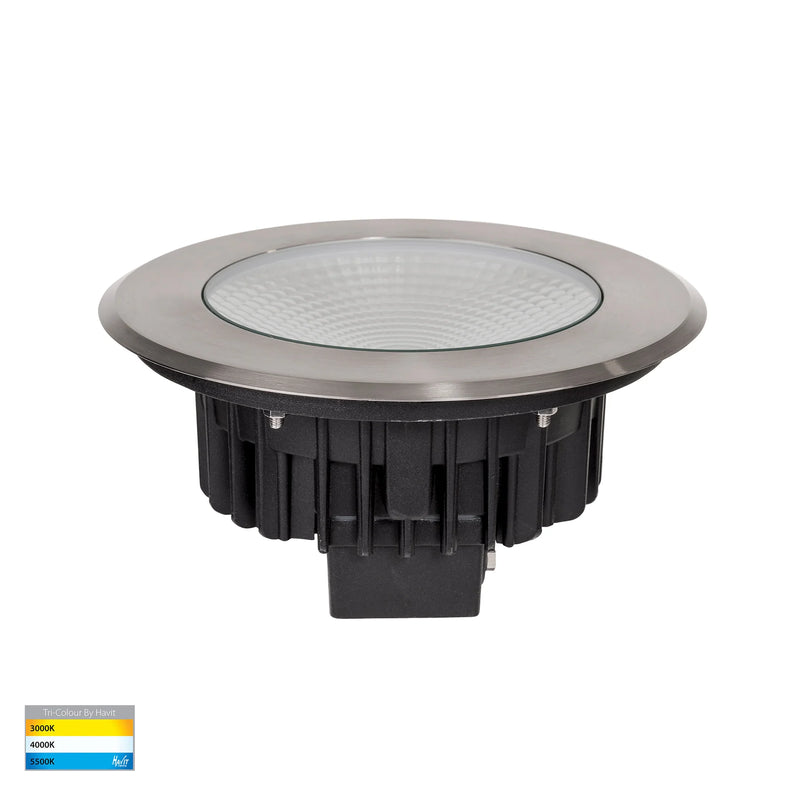 Havit Klip 120° Beam Angle Inground Light Garden Steps and Up Lights Tri - 316 Stainless Steel 20W 12/240V IP67 - HV1833T-12V, HV1833T-240V - Havit Lighting