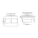 Havit Split 150mm Garden Step and Up Lights Tri- 316 Stainless Steel 5W 12V IP67 - HV1842T